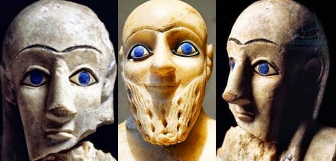 Mystery Sumerian Statues With Big Blue Eyes - A Sign From The Gods