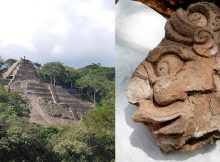 Una excepcional colección de máscaras de estuco se conserva en la zona arqueológica de Toniná, Chiapas