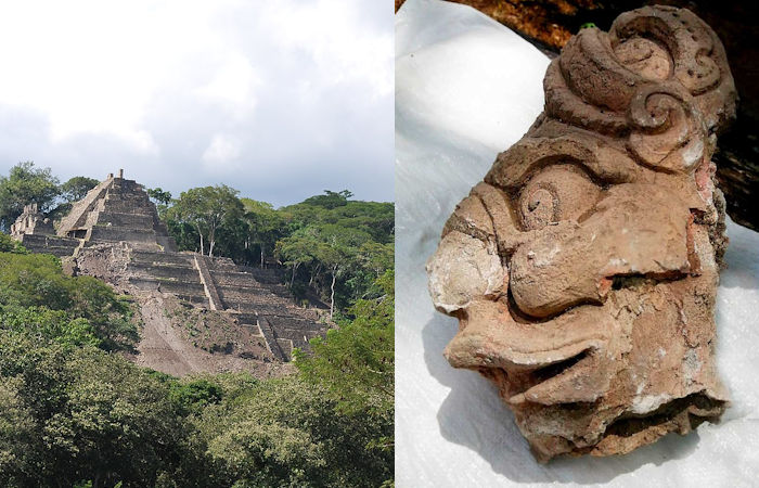 Una excepcional colección de máscaras de estuco se conserva en la zona arqueológica de Toniná, Chiapas