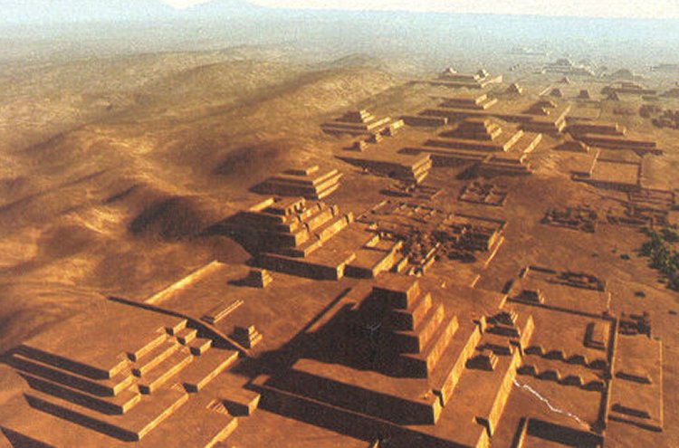 Cahuachi ruins. Artist's impression