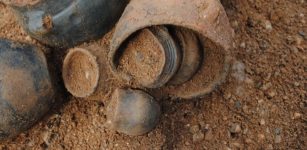 bronze and clay items that had been deposited into the graves.