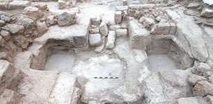 An overview of an archeological site that has revealed a large mausoleum uncovered by the Israel Antiquities Authority while searching for the real location of the Tomb of the Maccabees in Modi'in, Israel, September 21, 2015.