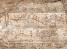 Mosaic floor of the first half of the 4th c. AD at Akaki, Cyprus.