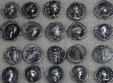 Silver coins Roman treasure