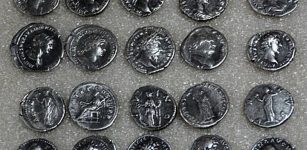 Silver coins Roman treasure