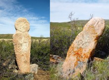 Ancient "balbals". Karagandy region, Aktogai region, Kazakhstan. Photo: balbal.kz/