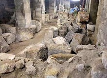 Archaeologists will investigate the condition of the Roman masonry, examine the materials used to backfill the baths, and record those elements that were less well-recorded in the past. Credits: Bath and North East Somerset Council