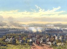 Battle of Palo Alto during the Mexican-American War, painting by Carl Nebel.