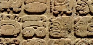 Maya glyphs at National Museum of Anthropology (Mexico)