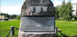 Monument devoted  Battle of Kircholm in Salaspils, Latvia