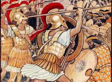 The Battle of Marathon saw the Persians repelled by the Athenians. Credit: Source: Walter Crane