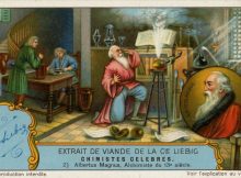 Albertus Magnus in the Celebrated Chemists series of images (Chimistes Celebres, 1929)