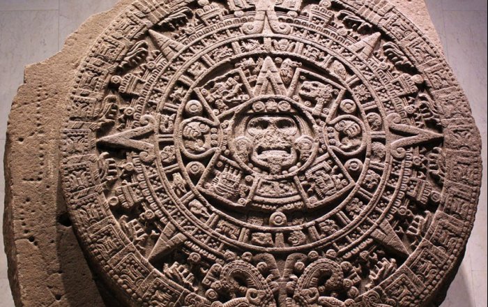 Aztec Sun Stone, at National Anthropology Museum in Mexico City, Mexico. Image credit: Juan Carlos Fonseca Mata - CC BY-SA 4.0