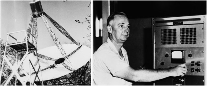 On December 22, 1911, Grote Reber, amateur astronomer and radio engineer, was born in Chicago.He was a ham radio operator, studied radio engineering, and worked for various radio manufacturers in Chicago from 1933 to 1947. He self-financed and built the first radio telescope.