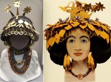 Reconstruction of Jewelry Worn by Attendant, Tomb of Queen Pu-abi of Ur, British Museum, London