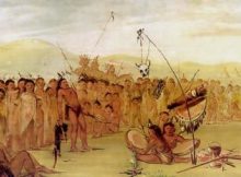 The Sun Dance painted by George Catlin