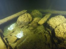 Barrels containing osmond iron and tar. Photo: Jim Hansson/Swedish National Maritime Museums