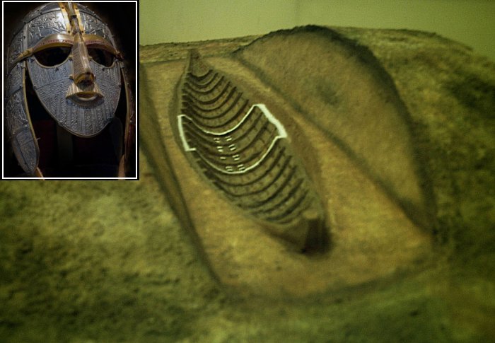 Sutton Hoo Ship Burial And Famous Helmet That Could Belong To Raedwald, King Of All The Kings Of Britain