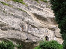 The Salzburg Catacombs overlook the 17th century St. Peter’s Church and cemetery in Austria. Photo credits: Camp Martin Travels