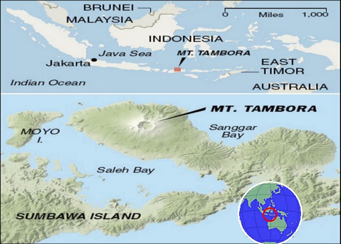 mount tambora map
