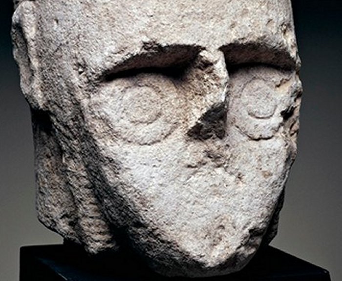 The head of a warrior: one of the Giants of Monte Prama. Photograph: M Carrieri/De Agostini/Getty Images