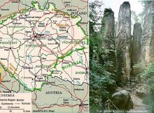 The rock cities, located approximately 100 km to the north-east of Prague, Czech Republic are all of Mesozoic age and cover an area of 92 square km.