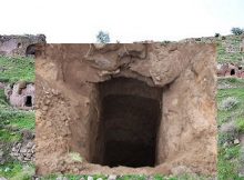 Entrance to underground realm., Kayseri Province. Turkey