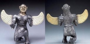 Ancient Unusual Winged Half-Human And Half-Animal Divine Creature With Supernatural Powers