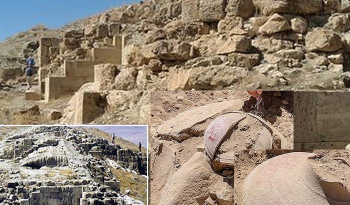 The team of archaeology experts unearth the hidden treasures of the Urartian Kingdom. (AA)