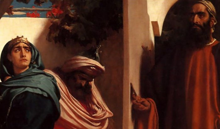 Jezabel and Ahab (c. 1863) by Frederic Leighton