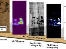 A team of researchers examined an ancient papyrus with a supposed empty spot. With the help of several methods, they discovered which signs once stood in this place and which ink was used. © HZB