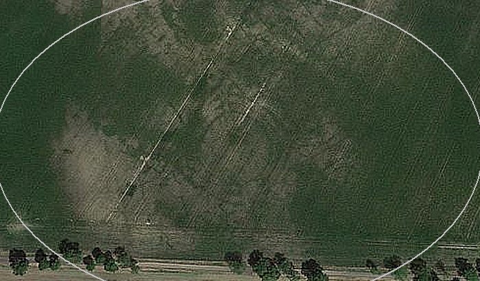 Roundel in Tylice visible on the orthophotomap (credit: M. Sosnowski, source: Google Earth).