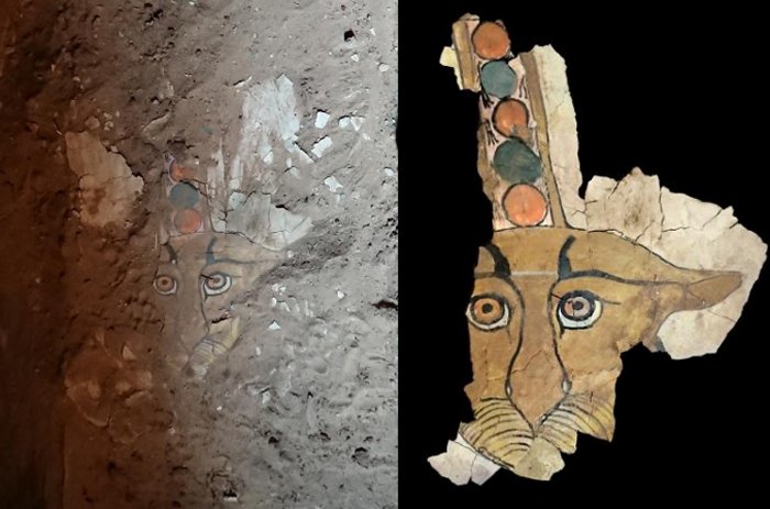 Rare Ancient Leopard Painting Discovered On Sarcophagus In Egypt