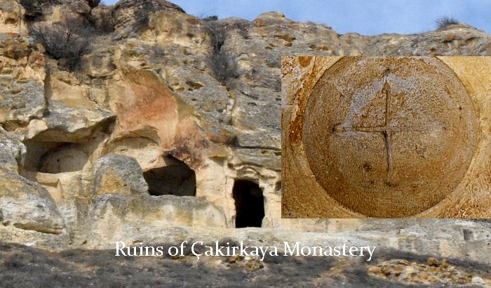 Çakirkaya Monastery, which was built by carving a 65-meter-high rock, estimated to be built between 13th and 15th centuries