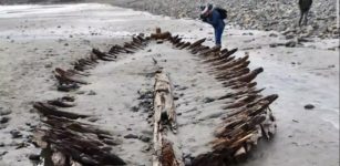 Maine shipwreck uncovered by waves every 20 or so years dated to pre-Revolutionary War times