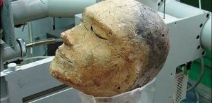 Mystery of unique 2,100-year-old human clay head - with a ram’s skull inside