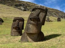 Genetic samples for the study were taken from inhabitants of South America, Mexico and Polynesia, including Easter Island, home to these famous statues.