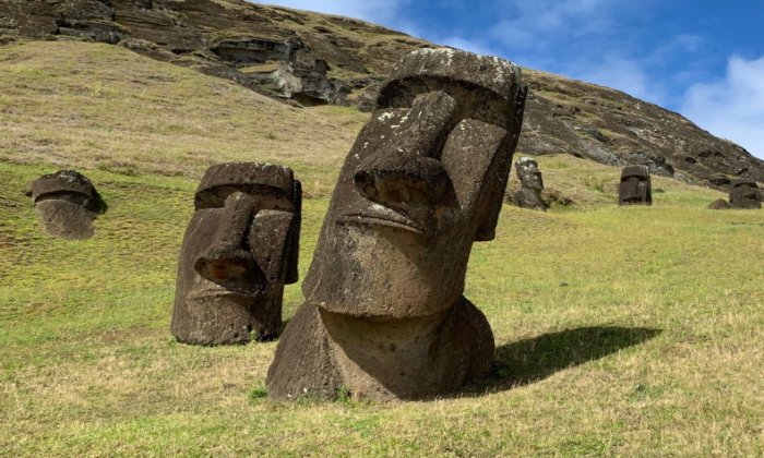 Genetic samples for the study were taken from inhabitants of South America, Mexico and Polynesia, including Easter Island, home to these famous statues.