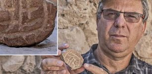 A seal made out of a piece of clay from the Persian period. Credit: Shai Halevy, Israel Antiquities Authority.