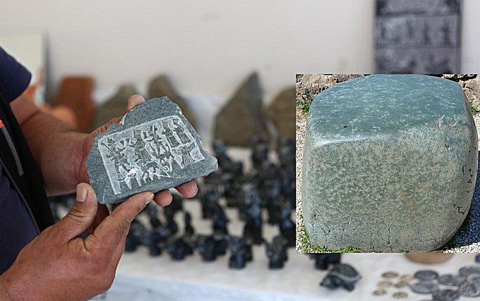 Hittite figures engraved in stones
