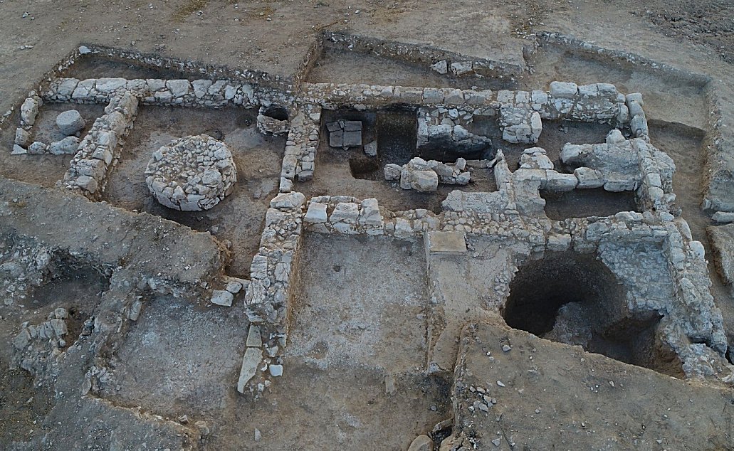 Israel Antiquities Authority excavation of the earliest soap factory in Israel, in Rahat, a Beduin city in the Negev Desert. (Emil Aladjem/Israel Antiquities Authority)