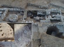 Israel Antiquities Authority excavation of the earliest soap factory in Israel, in Rahat, a Beduin city in the Negev Desert. (Emil Aladjem/Israel Antiquities Authority)