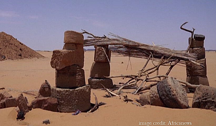 the ancient site of Jabal Maragha, Sudan destroyed by gold hunters.