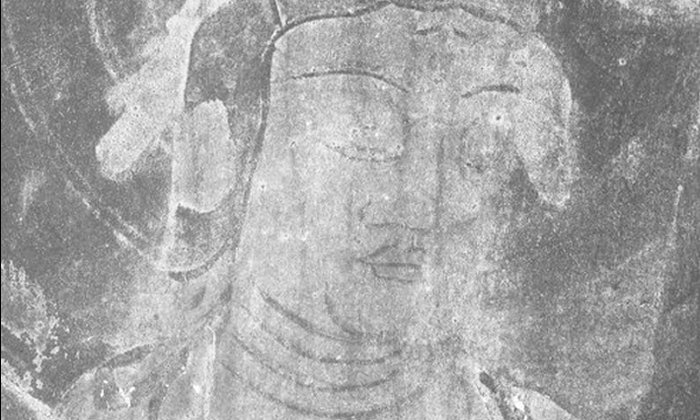 Hidden in plain sight on columns covered by soot, researchers discovered ancient paintings showing eight Buddhist saints. The images were uncovered in 2019 using infrared cameras. Credit: Noriaki Ajima and Yukari Takama