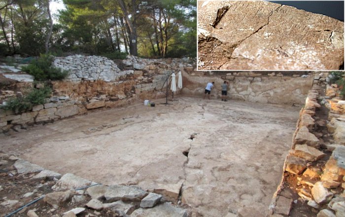 Ancient water cistern in Lumbarda, Croatia