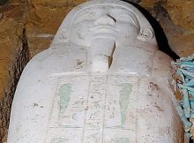 Limestone coffin, shabti figures unearthed in Minya's Al-Gharafa archaeological area, Egypt