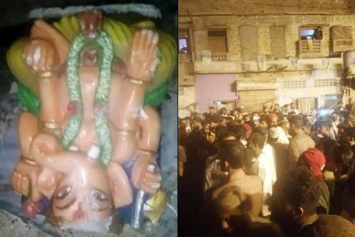 Ancient Hindu Sheetal Temple Vandalized – Lord Shiva And Elephant God Ganesha Statues Destroyed