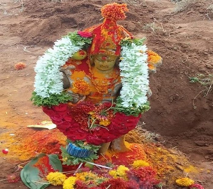 The idol of Sun God was found at Kalagodu in Anantapur district of the Indian state of Andhra Pradesh. 