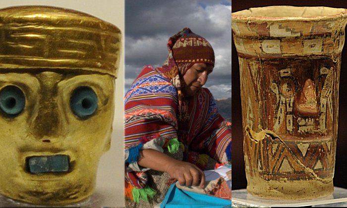 Tiwanaku ceramics and gold items