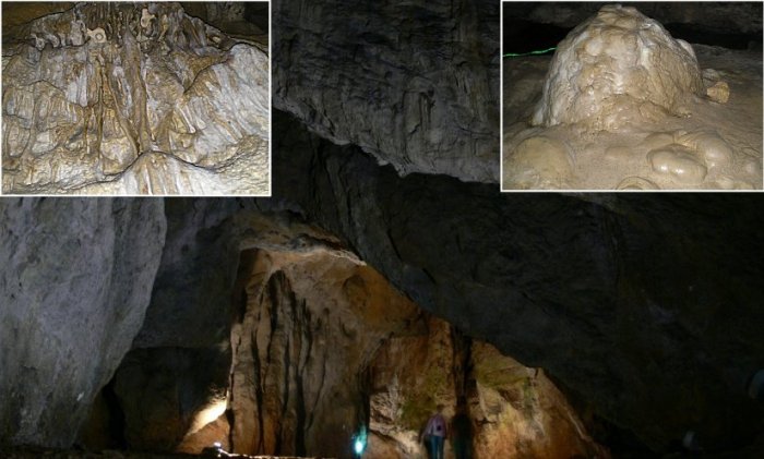 Bacho Kiro cave - interior, Bulgaria.